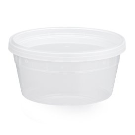 Plastikbehälter aus PP “Deli Range” Transparent met Deckel 360ml (240 Stück)