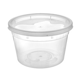 Plastikbehälter aus PP “Deli Range” Transparent met Deckel 480ml (240 Stück)