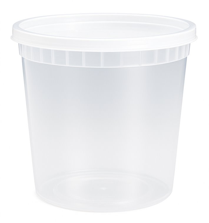 Plastikbehälter aus PP “Deli Range” Transparent met Deckel 720ml (40 Stück) Plastikbehälter aus PP “Deli Range” Transparent met Deckel 720ml (40 Stück)