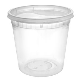 Plastikbehälter aus PP “Deli Range” Transparent met Deckel 720ml (240 Stück)