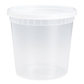 Plastikbehälter aus PP “Deli Range” Transparent met Deckel 720ml (240 Stück)