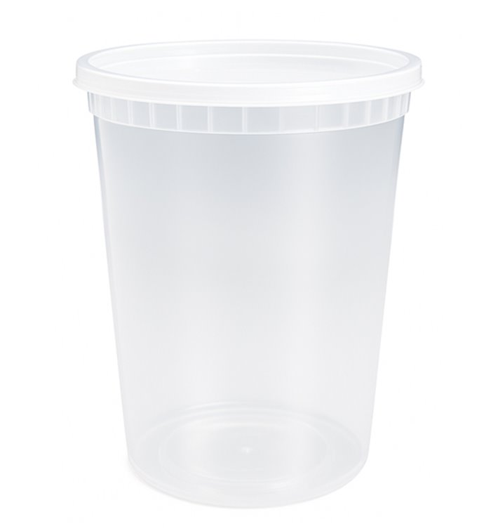 Plastikbehälter aus PP “Deli Range” Transparent met Deckel 960ml (240 Stück) Plastikbehälter aus PP “Deli Range” Transparent met Deckel 960ml (240 Stück)