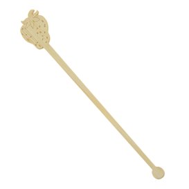 Getränkrührer aus Bambus Erdbeere 14cm (600 Stück)