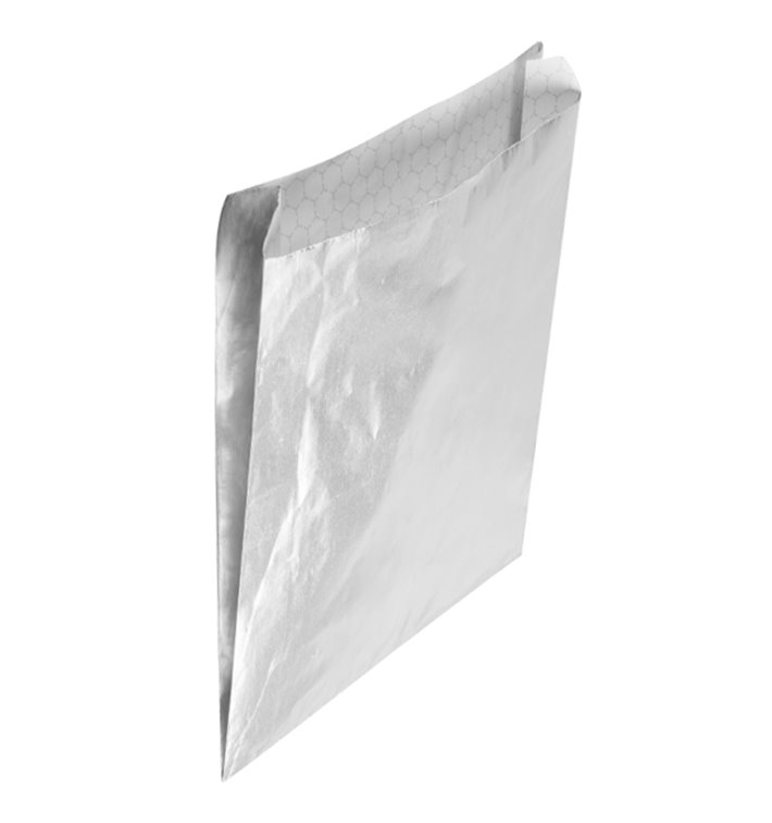 Papier d'Aluminium Sulfurisé Argenté 22,3*20+5cm (2000 Uds) Papier d'Aluminium Sulfurisé Argenté 22,3*20+5cm (2000 Uds)
