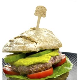 Bambus-Burger-Spieß 12cm (50 Stück)