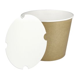 Eimer aus Kraftkarton mit Deckel 1750ml (100 Stück)