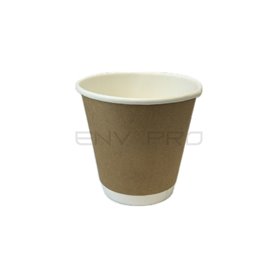 Kaffeebecher aus Doppelwandig Glatt Kraft 8Oz/240ml Ø8cm (500 Stück)