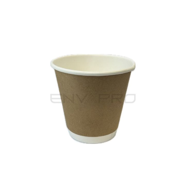 Kaffeebecher aus Doppelwandig Glatt Kraft 8Oz/240ml Ø8cm (500 Stück) Kaffeebecher aus Doppelwandig Glatt Kraft 8Oz/240ml Ø8cm (500 Stück)