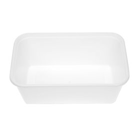 Behälter Rechteckig aus PP Weiß 750ml 17x11,5x6,4cm (25 Stück)