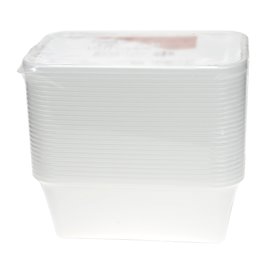 Behälter Rechteckig aus PP Weiß 750ml 17x11,5x6,4cm (25 Stück)