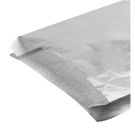 Papiertüten d'Aluminium Sulfurisé Argenté 22,3+5x20cm (2000 Uds)