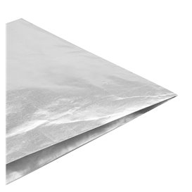 Papiertüten d'Aluminium Sulfurisé Argenté 22,3+5x20cm (2000 Uds)
