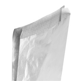 Papiertüten d'Aluminium Sulfurisé Argenté 22,3+5x20cm (250 Uds)