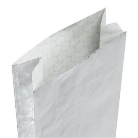 Papiertüten d'Aluminium Sulfurisé Argenté 31,5+5x10,3cm (200 Uds)