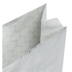 Papiertüten d'Aluminium Sulfurisé Argenté 31,5+5x10,3cm (200 Uds)
