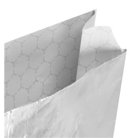 Papiertüten d'Aluminium Sulfurisé Argenté 26+5x10,3cm (2000 Uds)