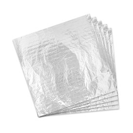 Aluminium Pergamentpapier Silber 41x41cm (1000 Uds)