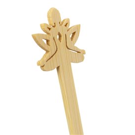 Getränkrührer aus Bambus „Bouddha 2“ 14cm (50 Stück)