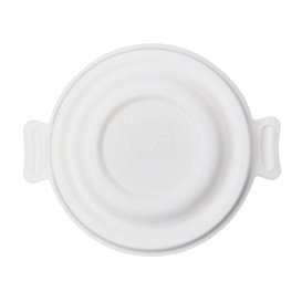 Deckel aus Zuckerrohr Weiß für Schüssel 175 und 235ml (50 Stück)