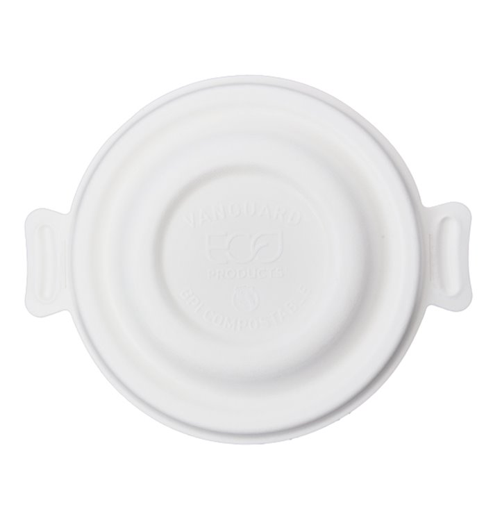 Deckel aus Zuckerrohr Weiß für Schüssel 175 und 235ml (600 Stück) Deckel aus Zuckerrohr Weiß für Schüssel 175 und 235ml (600 Stück)