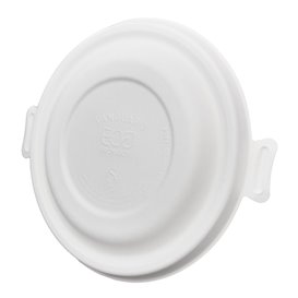 Deckel aus Zuckerrohr Weiß für Schüssel 470ml (50 Stück)