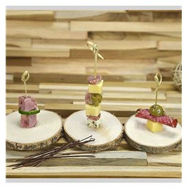 Natürliche Fingerfood-Spieße aus Bambus "Knoten" 7cm in einer Schachtel (2.500 Stück)