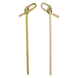 Natürliche Fingerfood-Spieße aus Bambus "Knoten" 10cm (250 Stück)
