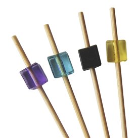 Bambus Spieß Würfel Farben 7cm (1.200 Stück)