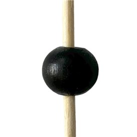 Bambusspieße "Big Ball" Schwarz 12,5cm (100 Stück)