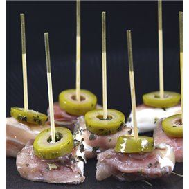 Bambusspieß Gold Spitze 7cm (3.600 Stück)