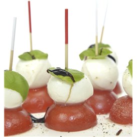 Bambusspieß Rot Spitze 7cm (3.600 Stück)