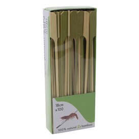Natürliche Fingerfood-Spieße aus Bambus "Golf" 18cm in einer Schachtel (1.200 Stück)