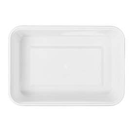 Behälter Rechteckig aus PP Weiß 500ml 17,4x11,6x3,5cm (500 Stück)