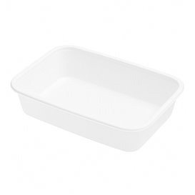 Behälter Rechteckig aus PP Weiß 500ml 17,4x11,6x3,5cm (25 Stück)