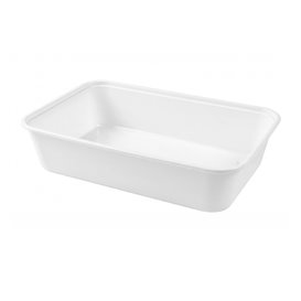Behälter Rechteckig aus PP Weiß 500ml 17,4x11,6x3,5cm (25 Stück)