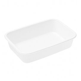 Behälter Rechteckig aus PP Weiß 500ml 17,4x11,6x3,5cm (25 Stück)