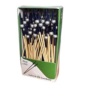 Bambusspieß Blau/Silber 10cm (1.200 Stück)
