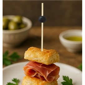 Bambusspieße "Big Ball" Schwarz 12,5cm (100 Stück)