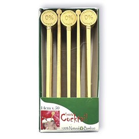Bambus Getränkrührer 0% Alkohol 14cm (50 Stück)