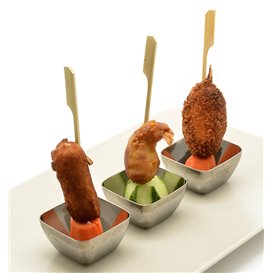 Natürliche Fingerfood-Spieße aus Bambus "Golf" 15cm in einer Schachtel (1.200 Stück)