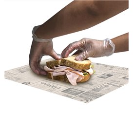Wachspapier fettdicht für Burger Times Kraft 28x34cm (1.000 Stück)