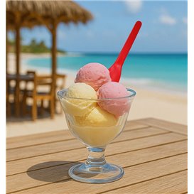 Eiscreme-Schaufel Farben CPLA 10cm (100 Stück)