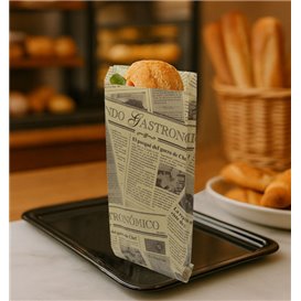 Papierbeutel für Baguette Kraft Times 12+2x26cm (100 Stück)