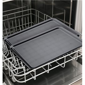 Serviertablett Plastik Tray Schwarz 50x37cm (24 Stück)