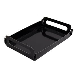 Papptablett Rechteckig Schwarz Griffen 12x19 cm (100 Stück)