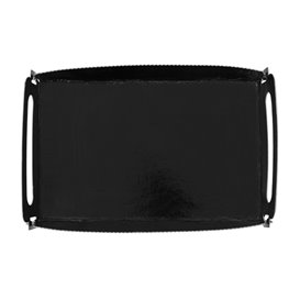 Papptablett Rechteckig Schwarz Griffen 12x19 cm (100 Stück)