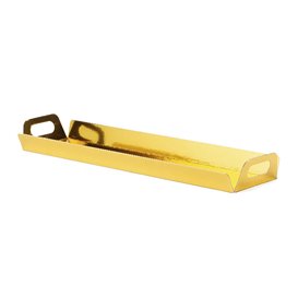 Papptablett Rechteckig Gold Griffen 32x7,5 cm (100 Stück)