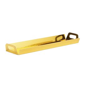 Papptablett Rechteckig Gold Griffen 32x7,5 cm (100 Stück)