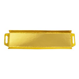 Papptablett Rechteckig Gold Griffen 32x7,5 cm (100 Stück)