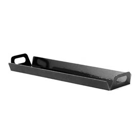 Papptablett Rechteckig Schwarz Griffen 32x7,5 cm (100 Stück)